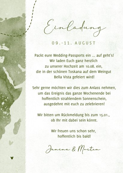 Einladung zur Hochzeit 'Wedding Passport' 3