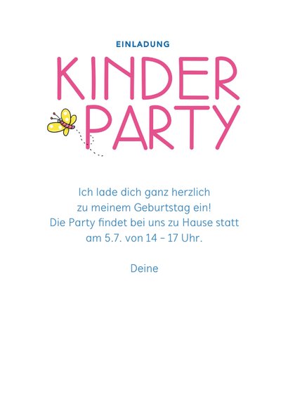 Einladung zur Kinderparty 'Fien & Teun' Tiere mit Torte 3