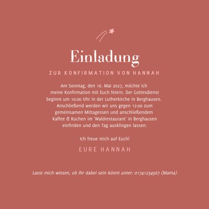 Einladung zur Konfirmation terra mit Friedenstaube 3