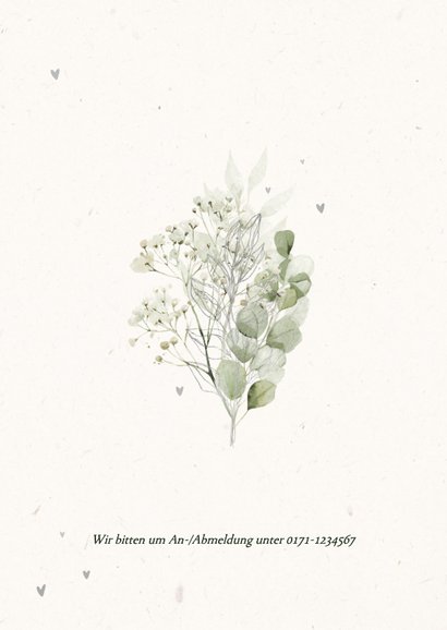 Einladung zur Silberhochzeit Trockenblumen 2