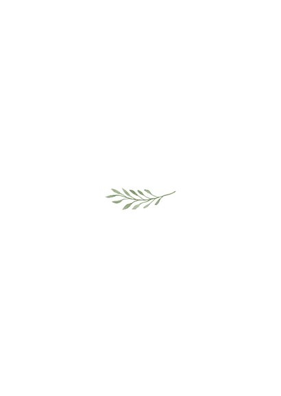 Einladung zur Taufe botanisches Kreuz und Foto Rückseite