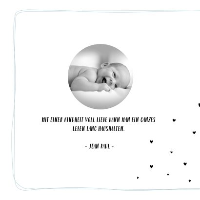 Einladung zur Taufe mit kleinen Herzchen 2