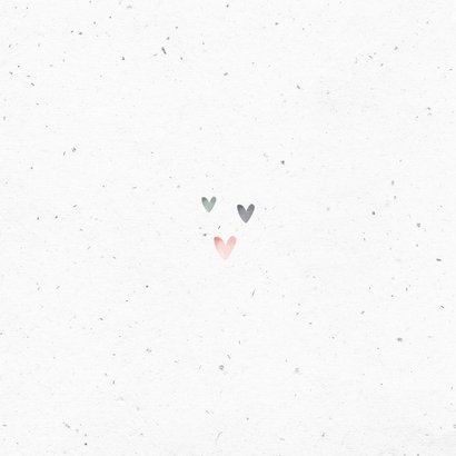 Einladung zur Taufe rosa Wegweiser und Herzen Rückseite