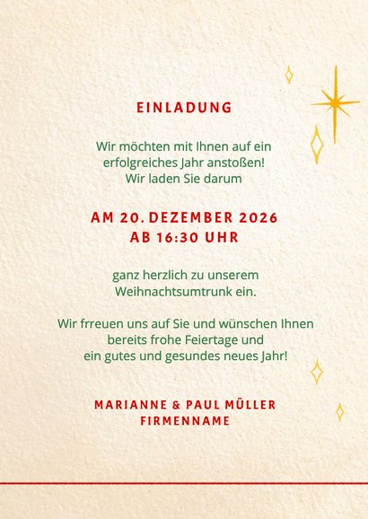 Einladung zur Weihnachtsfeier 'eat, drink and be merry' 3