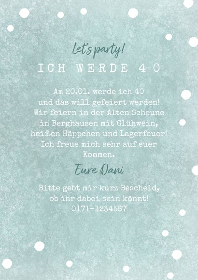 Einladung zur Winterparty Wegweiser 3