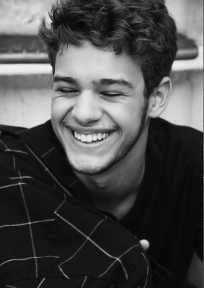 Einladungskarte 15. Geburtstag Betonwand mit Foto 2