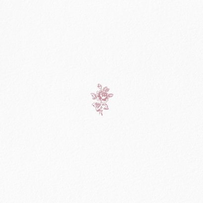 Einladungskarte 40. Hochzeitsjubiläum klassische Rosen  Rückseite