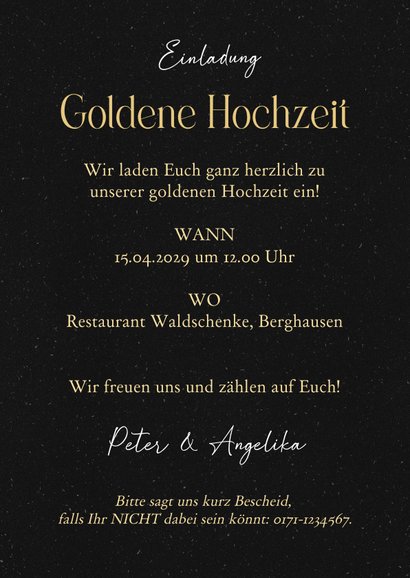 Einladungskarte 50 Goldene Hochzeit Herzluftballons 3