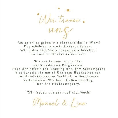 Einladungskarte Blumenbukett & Foto 3