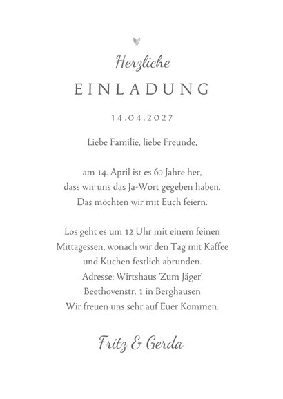 Einladungskarte Diamantene Hochzeit große 60 3