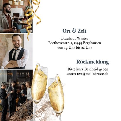 Einladungskarte Dienstjubiläum 25 Jahre Fotocollage 2