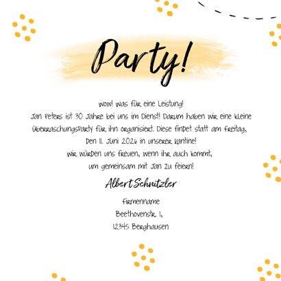 Einladungskarte Dienstjubiläum Sektgläser 3