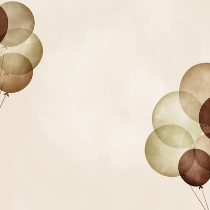 Einladungskarte Doppelparty 120 Luftballons Rückseite