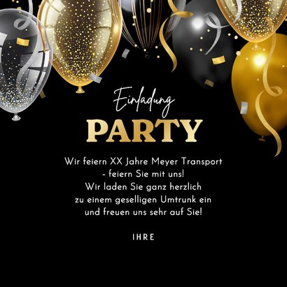 Einladungskarte Firmenfeier Jubiläum Party 3