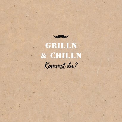 Einladungskarte Foto Kraftpapier Grillfest 30. Geburtstag 2