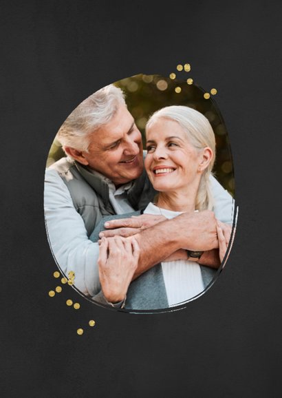 Einladungskarte goldene 50 Hochzeitsjubiläum Fotocollage 2