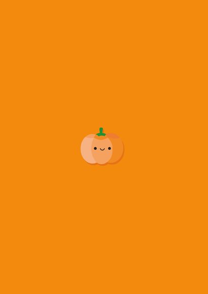 Einladungskarte Halloween Gespenst 'BUH' orange Rückseite