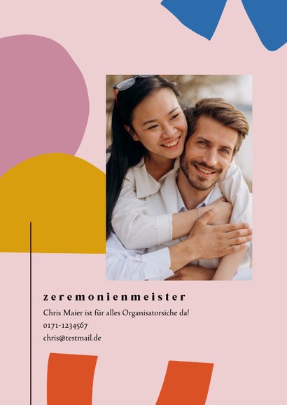 Einladungskarte Hochzeit 'Colourful Modern Art' 2