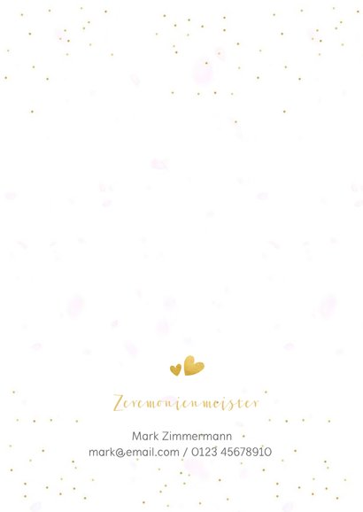 Einladungskarte Hochzeit Fotocollage, Konfetti und Timeline 2