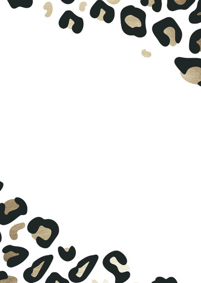 Einladungskarte Hochzeit Leopardenmuster Foto innen Rückseite