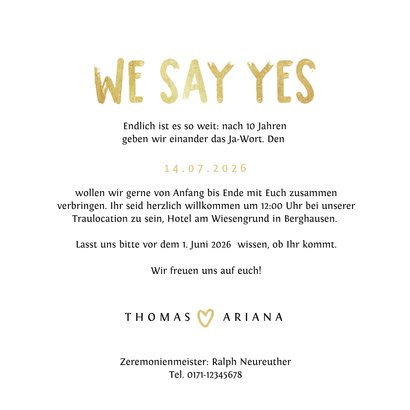 Einladungskarte Hochzeitsfeier Pinselstrich Foto 3