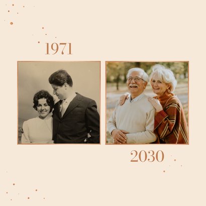 Einladungskarte Hochzeitsjubiläum 60 Jahre Fotocollage 2