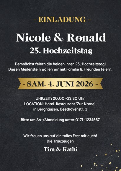 Einladungskarte Hochzeitsjubiläum Fotocollage Die Kleinen 3