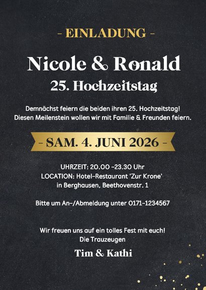 Einladungskarte Hochzeitsjubiläum Fotocollage Die Kleinen 3