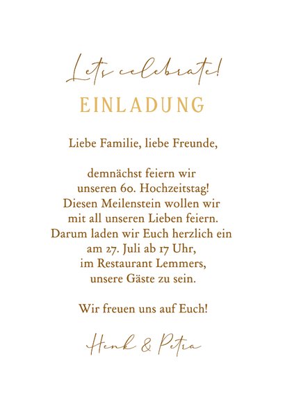 Einladungskarte Jubiläumsfeier Foto Luftballons Konfetti 3