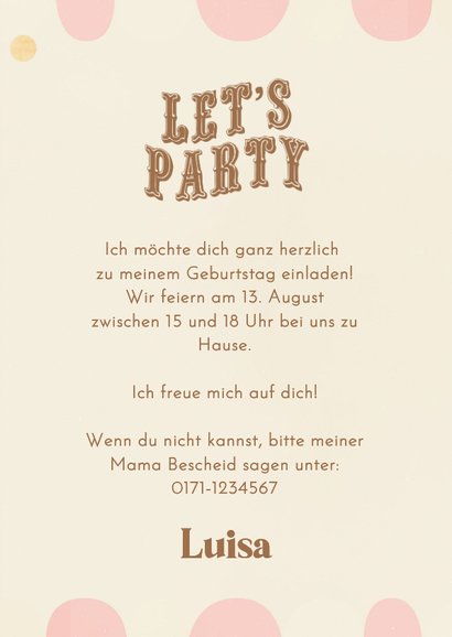 Einladungskarte Kindergeburtstag Zirkus 3