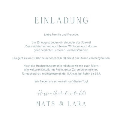 Einladungskarte mit Blumenranken Aquarell 3