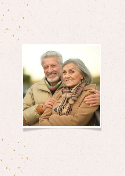 Einladungskarte mit Foto zum 50. Hochzeitstag Papierstruktur 2