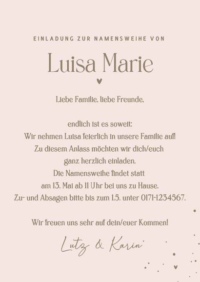 Einladungskarte Namensweihe Trockenblumen 3