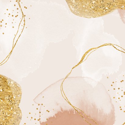 Einladungskarte Renteneintritt Gold Glitzer mit Foto Rückseite