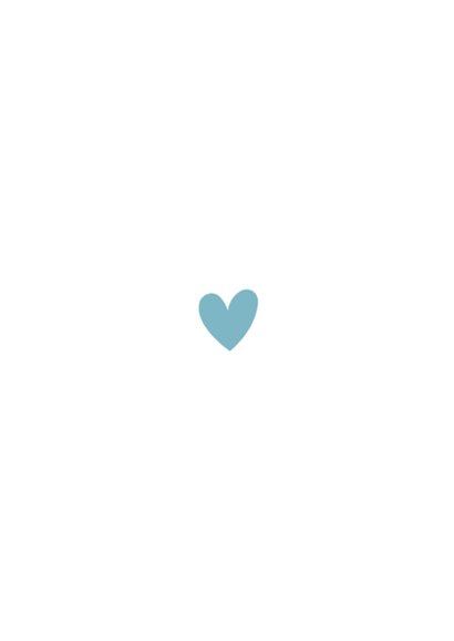 Einladungskarte Strampler Foto Babyshower blaue Herzchen Rückseite
