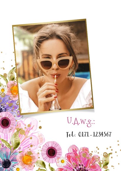 Einladungskarte Summerparty Garten Bunt Blumen Sommer 2