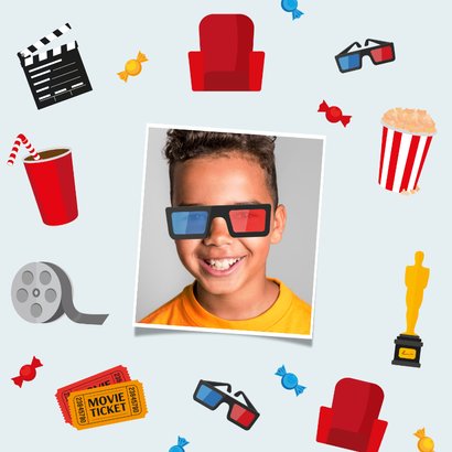 Einladungskarte zur Filmparty 3D-Brille 9. Geburtstag 2