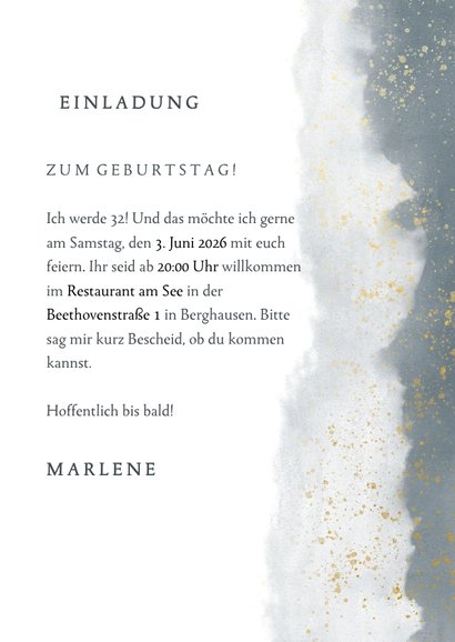 Einladungskarte zur Geburtstagsparty mit Foto 3