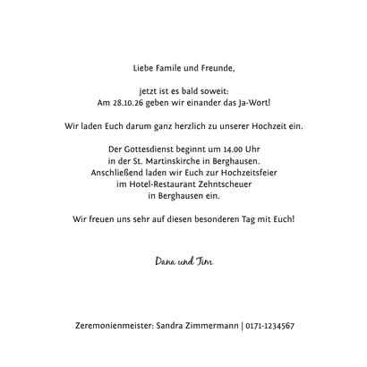 Einladungskarte zur Hochzeit Fotocollage 3