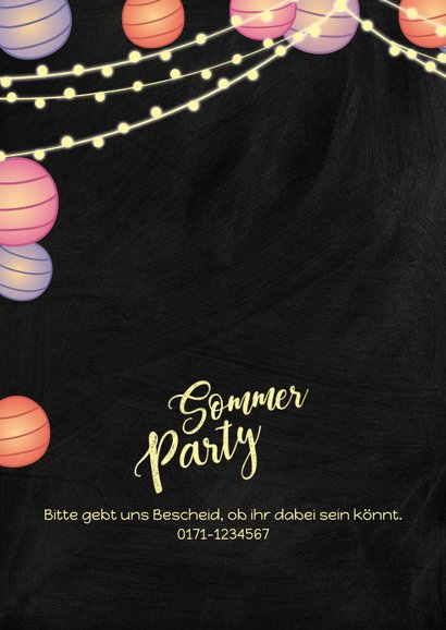 Einladungskarte (zusammen) Geburtstag Sommerparty 2