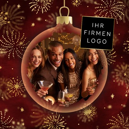 Elegante Firmen-Weihnachtskarte 'Frohes Fest' 2