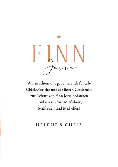 Elegante Fotocollage zur Geburt 3