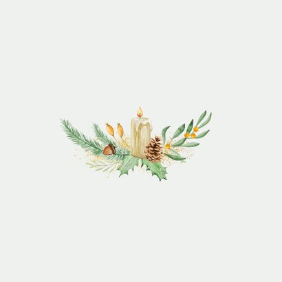 Firmen-Einladungskarte Adventsfeier Adventskranz mit Tieren 2