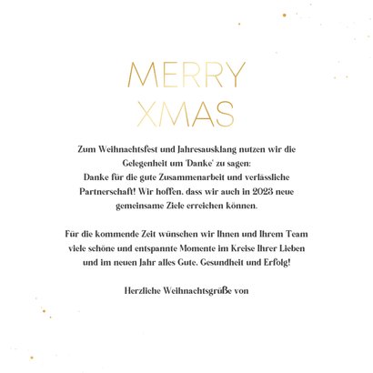 Firmen-Weihnachtsgrüße minimalistisch 'Merry Xmas' 3