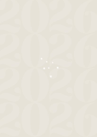 Firmen-Weihnachtskarte 2026 beige Rückseite