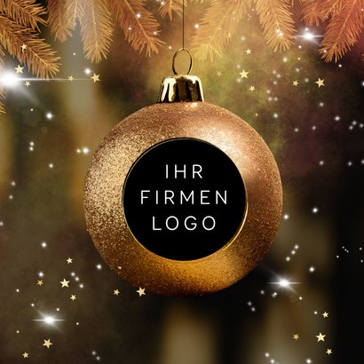 Firmen-Weihnachtskarte Goldkugel 'Danke' 2