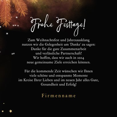 Firmen-Weihnachtskarte Goldkugel 'Danke' 3