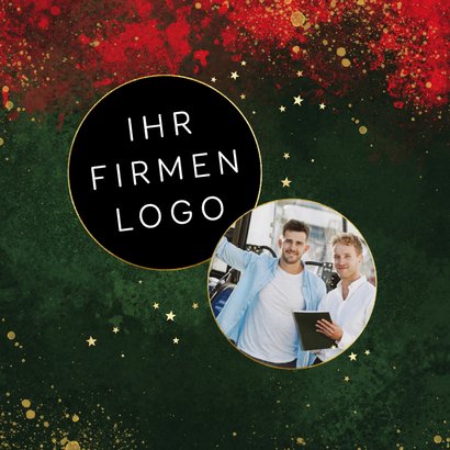 Firmen-Weihnachtskarte Logo Weltkugel 'Merry Christmas' 2