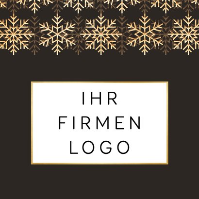 Firmen-Weihnachtskarte Schneeflockenmuster 2