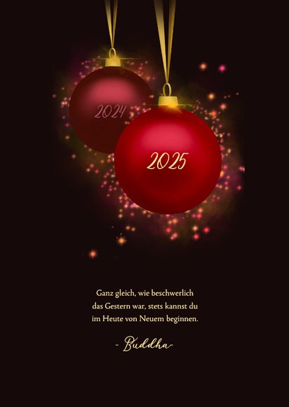 Firmen-Weihnachtskarte Weihnachtskugeln mit Jahreszahlen 2